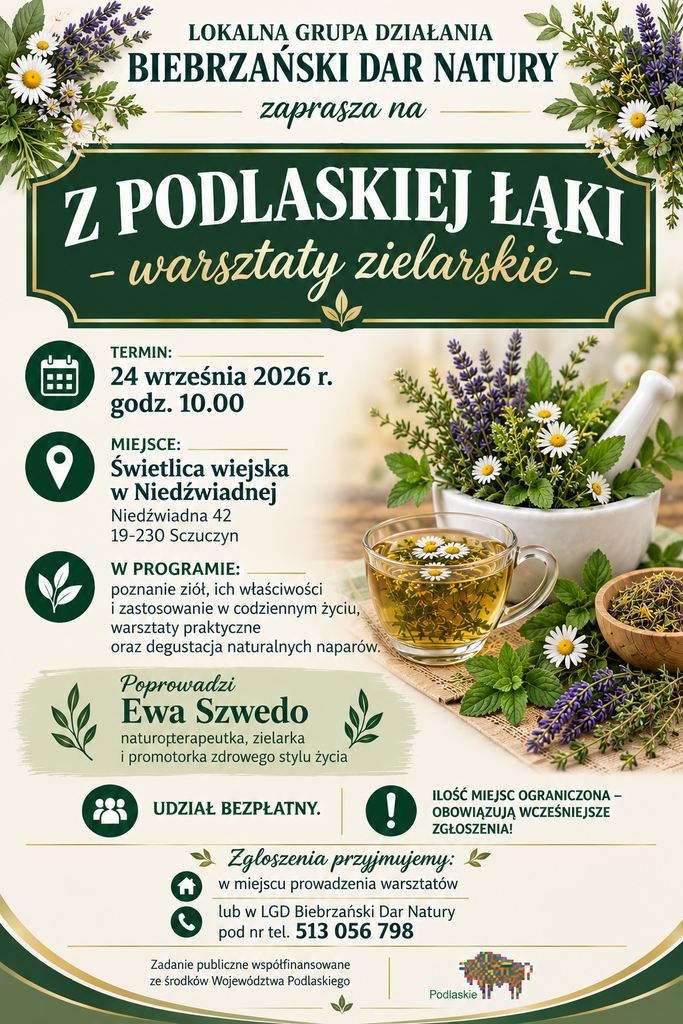 Zaproszenie na warsztat - Niedźwiadna 24.09.2026 r