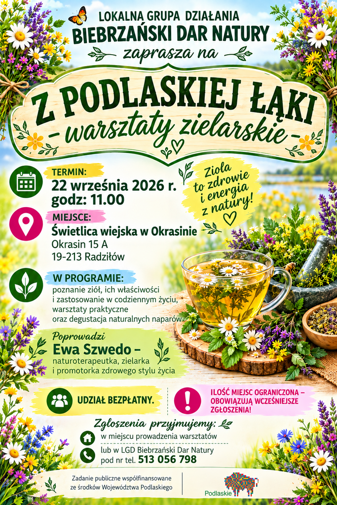 Zaproszenie na warsztat-Okrasin 22.09.2026 r