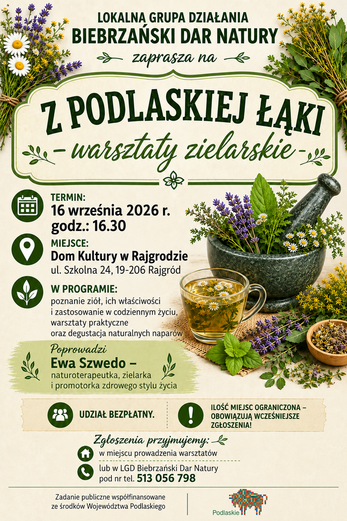Zaproszenie na warsztat-Rajgród 16.09.2026 r.